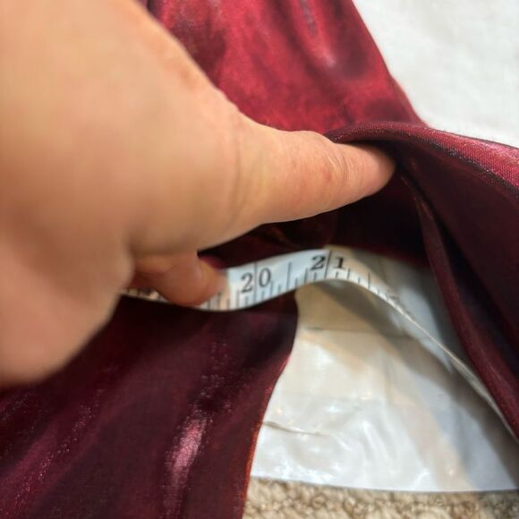 Ladies Xscape Lawrence Kurtz Black and Red Ruffle Collar Wrap Jacket Size 14 - Picture 9 of 11